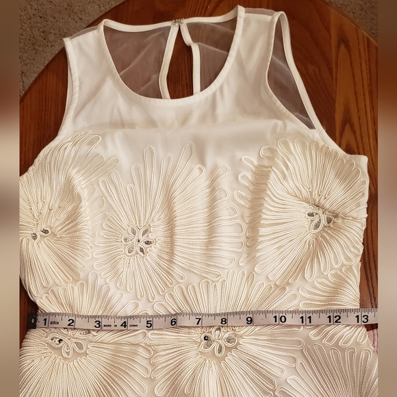 Badgley Mischka white formal dress - rhinestones, tulle - size 2 - Picture 4 of 10